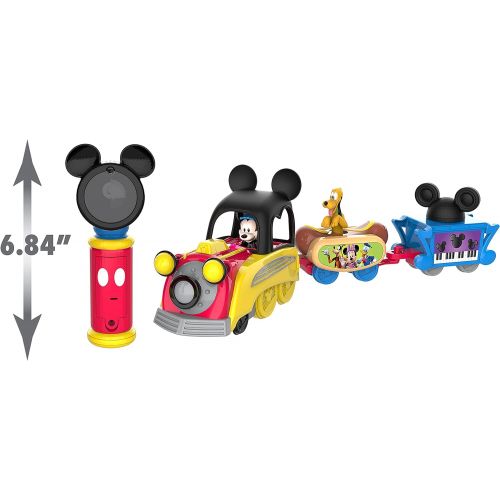  Disney Junior Mickey Mouse Funhouse Light the Way Train, Musical Toy Train Set with Controller, Preschool, Amazon Exclusive , by Just Play