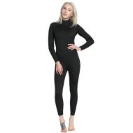 Micosuza Womens Full Wetsuits Premium Neoprene Long Sleeve Long Leg Back Zip for Diving Snorkeling Swimming