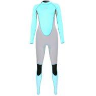Micosuza Women Full Body Wetsuits Premium 3mm Neoprene UV Protection Back Zip Diving Snorkeling Surfing Swimming Fullsuit Jumpsuit