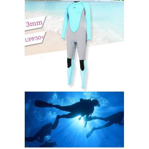  Micosuza Women Full Body Wetsuits Premium 3mm Neoprene UV Protection Back Zip Diving Snorkeling Surfing Swimming Fullsuit Jumpsuit