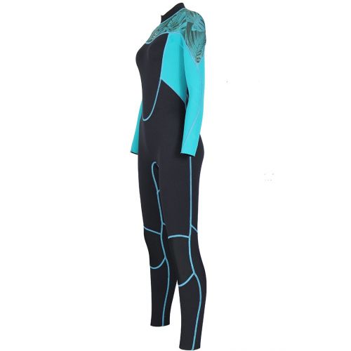  Micosuza Women Full Body Wetsuits with Premium 2mm Neoprene Long Sleeve Long Leg Back Zip for Diving Snorkeling Surfing Swimming