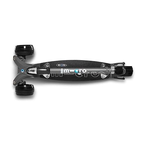  Micro Kickboard - Kickboard Monster - Three Wheeled, Lean-to-Steer Swiss-Designed Micro Scooter for Teens & Adults with Wide Wheels and Two Steering Options for Ages 13+ (Grey/Black)