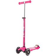 Micro Kickboard - Maxi Deluxe 3-Wheeled, Lean-to-Steer, Swiss-Designed Micro Scooter for Kids, Ages 5-12 - Pink