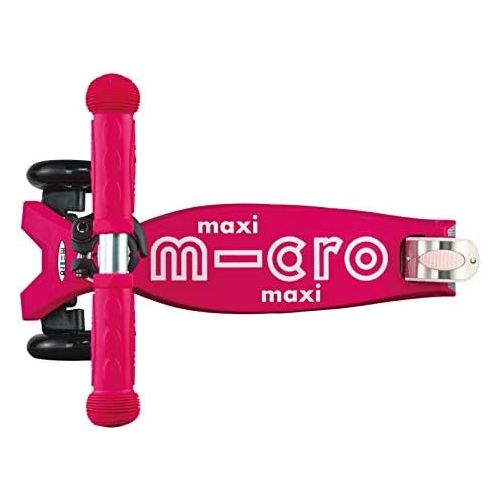  Micro Kickboard - Maxi Deluxe 3-Wheeled, Lean-to-Steer, Swiss-Designed Micro Scooter for Kids, Ages 5-12 - Pink