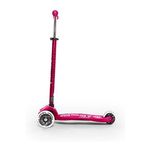  Micro Kickboard - Maxi Deluxe LED 3-Wheeled, Lean-to-Steer, Swiss-Designed Micro Scooter for Kids with LED Light-up Wheels, Ages 5-12