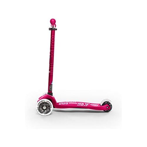  Micro Kickboard - Maxi Deluxe LED 3-Wheeled, Lean-to-Steer, Swiss-Designed Micro Scooter for Kids with LED Light-up Wheels, Ages 5-12