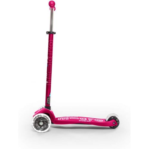  Micro Kickboard - Maxi Deluxe LED 3-Wheeled, Lean-to-Steer, Swiss-Designed Micro Scooter for Kids with LED Light-up Wheels, Ages 5-12