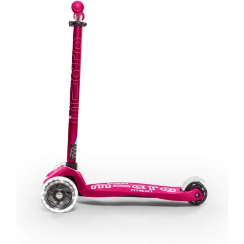  Micro Kickboard - Maxi Deluxe LED 3-Wheeled, Lean-to-Steer, Swiss-Designed Micro Scooter for Kids with LED Light-up Wheels, Ages 5-12