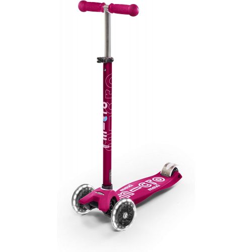  Micro Kickboard - Maxi Deluxe LED 3-Wheeled, Lean-to-Steer, Swiss-Designed Micro Scooter for Kids with LED Light-up Wheels, Ages 5-12