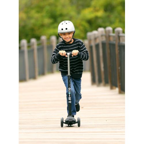 [아마존베스트]Micro Kickboard - Maxi Deluxe 3-Wheeled, Lean-to-Steer, Swiss-Designed Micro Scooter for Kids, Ages 5-12 - Black and Grey
