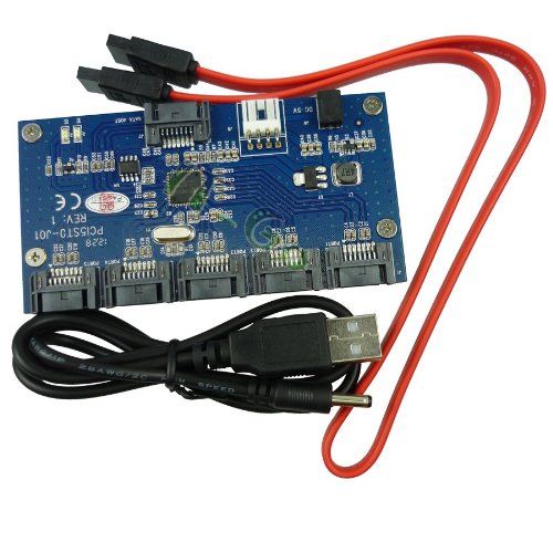  Micro SATA Cables SATA 1 to 5 Port Multiplier Card