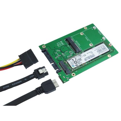  Micro SATA Cables USB 3.1 Micro B and SATA III to mSATA and M.2 SSD Adapter