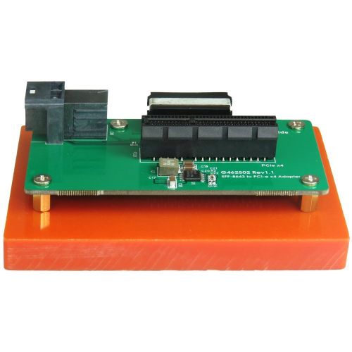  Micro SATA Cables Mini SAS HD SFF-8643 to PCI-e Gen 3 4 Lanes Slot Adapter with Open End Connector