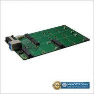 Micro SATA Cables USB 3.1 B Type to M.2 SSD X2 and mSATA SSD X2 Adapter RAID Card