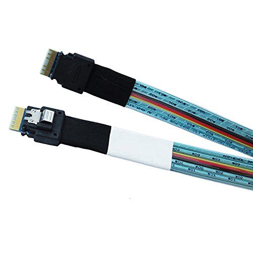  Micro SATA Cables Slim SAS SFF-8654 4i Straight to Straight SFF-8654 Cable