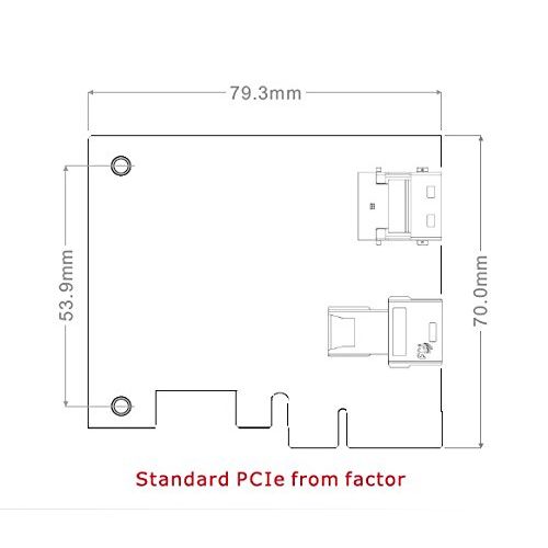  Micro SATA Cables PCIe Gen 3 X4 Lanes to Slimline SAS and Mini SAS HD