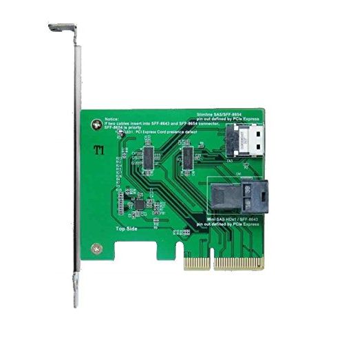  Micro SATA Cables PCIe Gen 3 X4 Lanes to Slimline SAS and Mini SAS HD