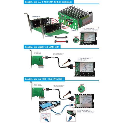  Micro SATA Cables U.2 Plus SATA 7 Pin to 2,5 Inch U.2 Plus M.2 SSD 3.5 Inch Caddy