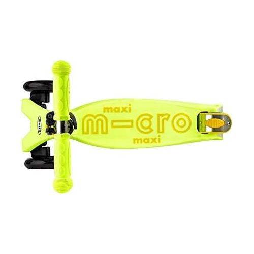  Micro Scooters Maxi Micro 3Rad Kick Scooter gelb T Bar Griff fuer Madchen Jungen Kinder