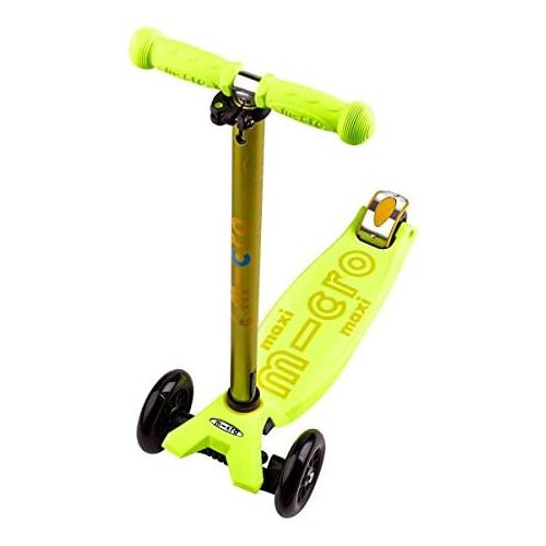  Micro Scooters Maxi Micro 3Rad Kick Scooter gelb T Bar Griff fuer Madchen Jungen Kinder