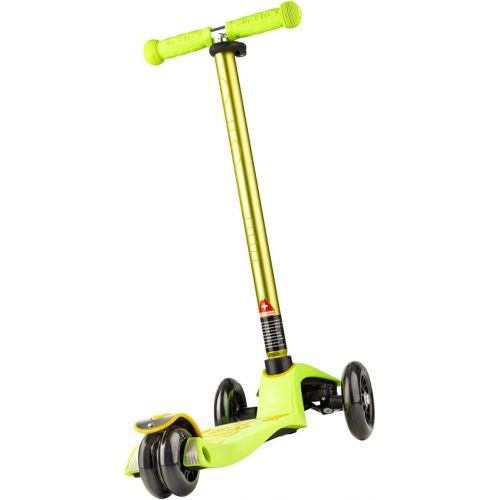  Micro Scooters Maxi Micro 3Rad Kick Scooter gelb T Bar Griff fuer Madchen Jungen Kinder