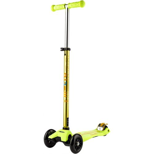  Micro Scooters Maxi Micro 3Rad Kick Scooter gelb T Bar Griff fuer Madchen Jungen Kinder