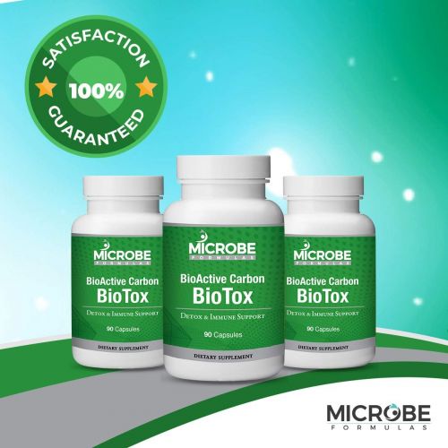  Microbe Formulas: BioActive Carbon BioTox - Dietary Supplement - Systemic Biotoxin BInder - 90 Capsules - Immune System Support- Increased Bonding - Unique Carbon Forms - No Filler