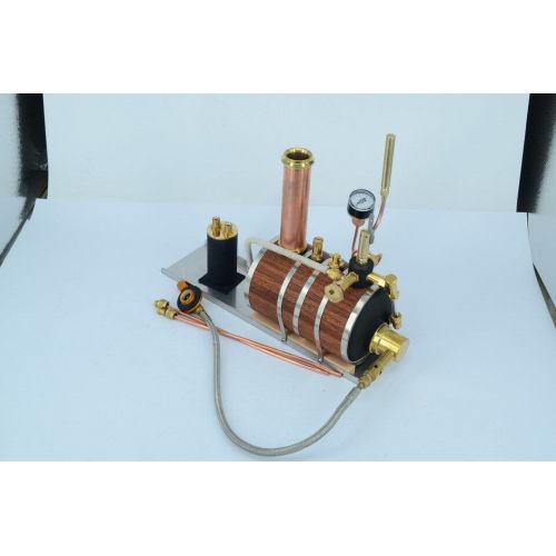  Microcosm Horizontal steam boiler model with Steam whistle For Marine Steam Engine