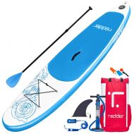 Microfiber redder Stand Up Paddle Board Inflatable SUP Board Vortex All Round Adult and Kids Paddle Board with Leash, Paddle, Backpack, Pump, Repair Kit, Non-Slip Deck | 10 Long 31 Wide 4.75