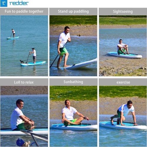  Microfiber redder Stand Up Paddle Board Inflatable SUP Board Vortex All Round Adult and Kids Paddle Board with Leash, Paddle, Backpack, Pump, Repair Kit, Non-Slip Deck | 10 Long 31 Wide 4.75