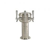 Micromatic MTM-3KR Mini Mushroom Tower - 3 Faucet Glycol Cooled - polished stainless steel