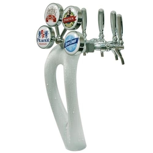  Micromatic 9504-F-M Mystique Ice Tower with Medallions - 4 Taps