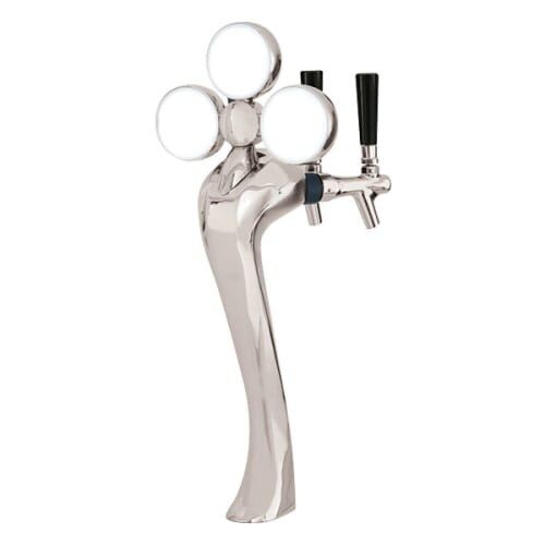  Micromatic 6603-M Sexy 3-Faucet Glycol Ready Beer Tower with Illuminated Medalli