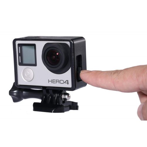  Micros2u micros2u Skeleton Open Side Schutzhuelle fuer Gopro HD Hero 3+ 4 mit Schutzkappe