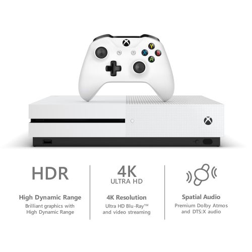  Microsoft Xbox One S 1TB NBA 2K19 Bundle, White, 234-00575