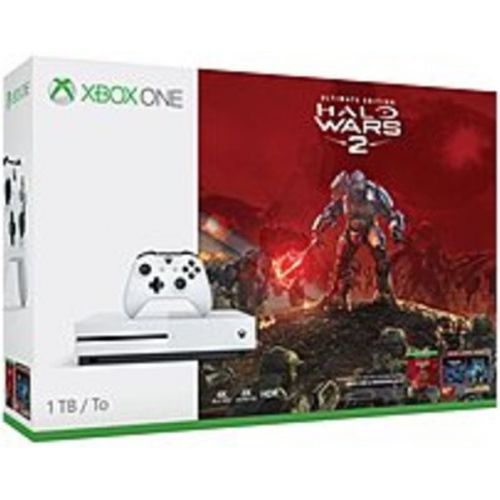  Microsoft Xbox One S 1TB Halo Wars 2 Bundle, White, 234-00128