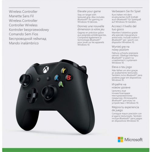  Microsoft Xbox One Bluetooth Wireless Controller, Black, 6CL00005