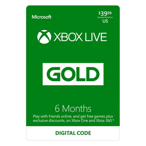  Microsoft Xbox Live 6 Month Gold Membership (Email Delivery)