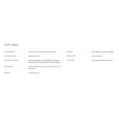  Microsoft 3RA-00022 Surface Ergonomic Keyboard