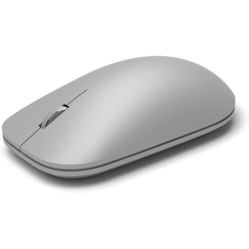  Microsoft Modern Mouse, Silver. Comfortable Right/Left Hand Use Design with Metal Scroll Wheel, Wireless, Bluetooth for PC/Laptop/Desktop, Works with Mac/Windows 8/10/11 Computers
