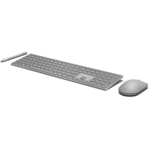  Microsoft Modern Mouse, Silver. Comfortable Right/Left Hand Use Design with Metal Scroll Wheel, Wireless, Bluetooth for PC/Laptop/Desktop, Works with Mac/Windows 8/10/11 Computers