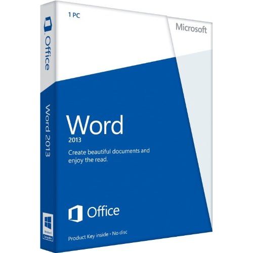  Microsoft Word 2013 Key Card (No Disc)