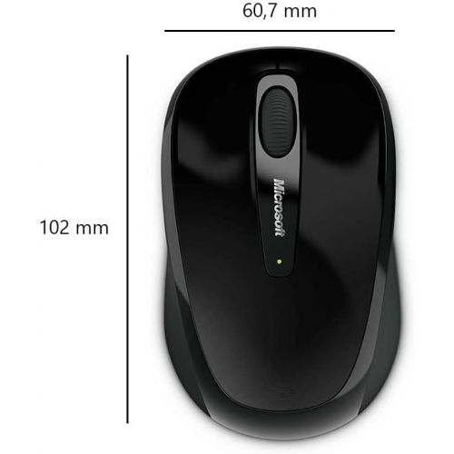  Microsoft Mouse - Right and Left-Handed - Optical - 4 Buttons - Wireless - 2.4 GHz - USB Wireless Receiver - Graphite