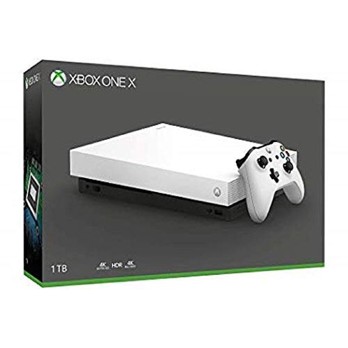  Microsoft Xbox One X White Limited Edition 1TB Console with Wireless Controller - True 4K HDR Gaming, Xbox One X Enhanced Support