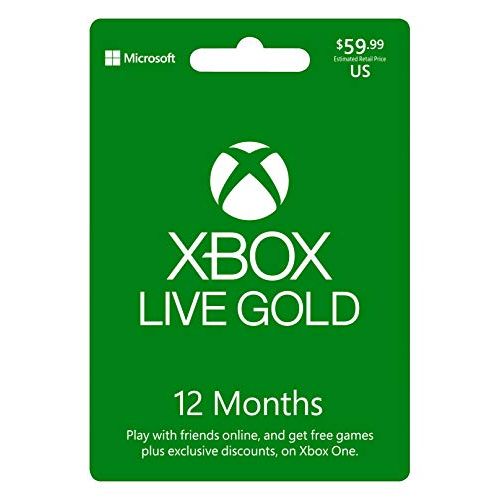  Microsoft Xbox LIVE 12 Month Gold Membership (Physical Card)