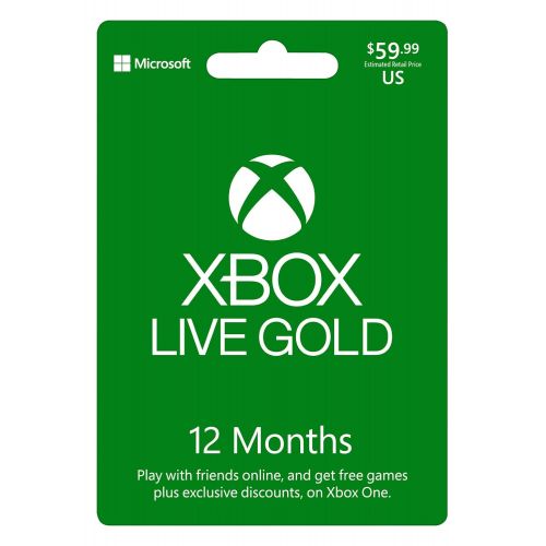  Microsoft Xbox LIVE 12 Month Gold Membership (Physical Card)