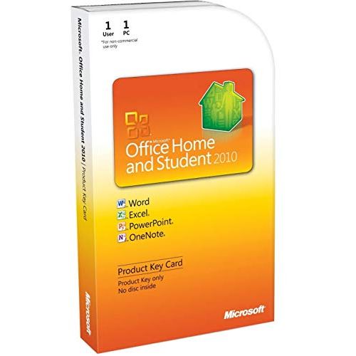  Microsoft Office 2010 Home and Student Product Key Card - Medialess