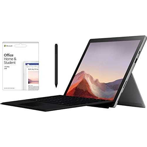  Newest Microsoft Surface Pro 7 12.3” Touch-Screen (2736 x 1824) w/Office Home 2019 and Surface Pen | Intel Core i5-1035G4 | 8GB Memory | 128GB SSD | WiFi | Black Keyboard | Windows