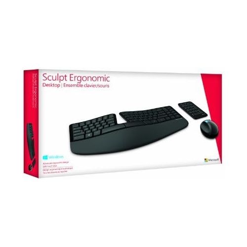  Microsoft Sculpt Ergonomic Desktop USB Port Keyboard and Mouse Combo (L5V-00002)