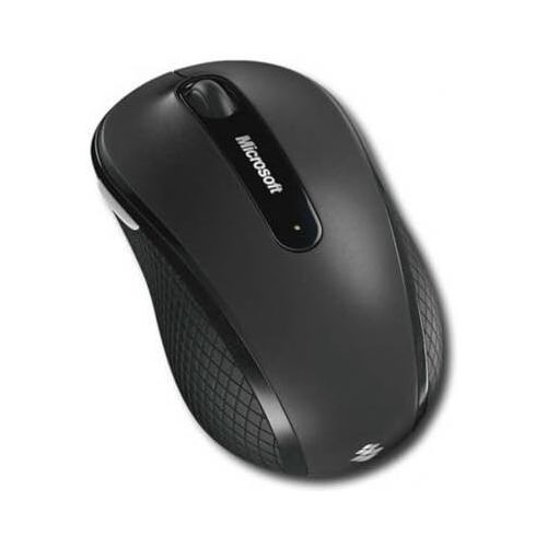  Microsoft D5D-00124 Wireless Mobile Mouse 4000 - MS Blue Track - Flip 3D Button - USB - Tilt Wheel - PC Mac - Black